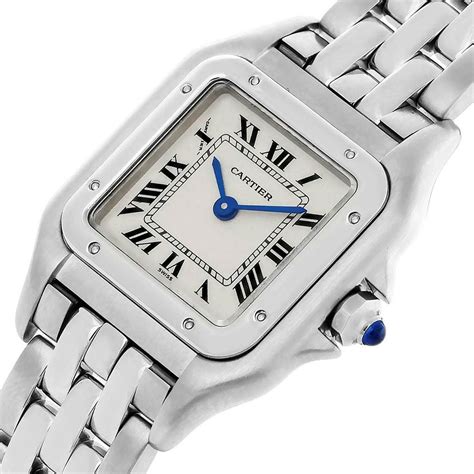 cartier stainless steel watch|cartier watch ladies stainless steel.